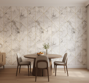 Marmor tapete im eleganten gitterdesign - TenStickers