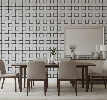 Marmor tapete mit grauem quadratmuster - TenStickers
