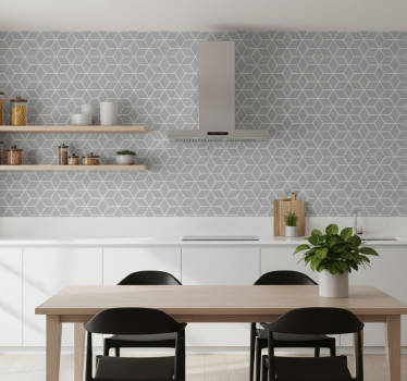 Muster tapete hexagonales graues muster - TenStickers