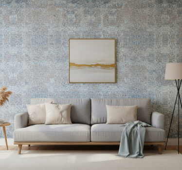 Muster tapete in hellblauer und beiger marmor-optik - TenStickers