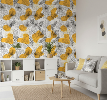Muster tapete mit blumenmuster kallax - TenStickers