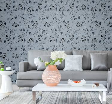 Graue Bäume Natur Wohnzimmer Tapete  - TenStickers