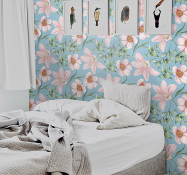 Pflanzen Vliestapete Romantisches Blumenmuster - TenStickers