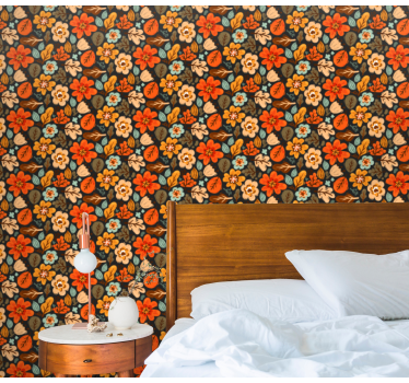 Pflanzen Tapete Natur Elegante orange blüten - TenStickers