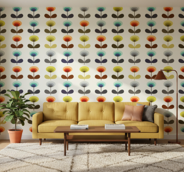 Retro tapete im 70er jahre vintage stil - TenStickers