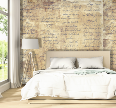 Romeo und Julia Verse Schlafzimmer Tapete - TenStickers