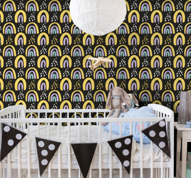 Tapete Baby buntes regenbogenmuster - TenStickers