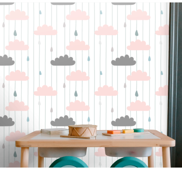 Tapete Baby bewölkte regentropfen - TenStickers