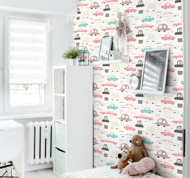 Tapete Baby bunte cartoon-autos - TenStickers