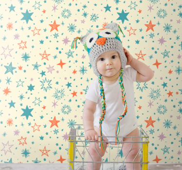 Tapete Baby bunte sterndekorationen - TenStickers