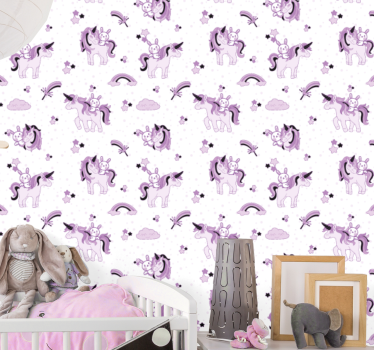 Tapete Baby einhorn-fantasieszene - TenStickers