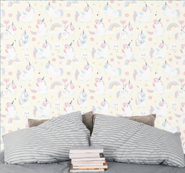 Tapete Baby einhörner und regenbögen - TenStickers