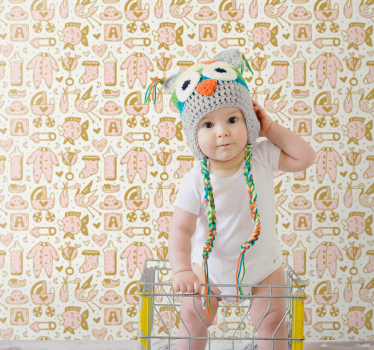 Tapete Baby eulen-strickmütze - TenStickers