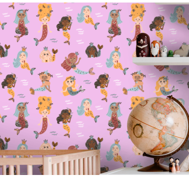 Tapete Baby meerjungfrau-illustration - TenStickers