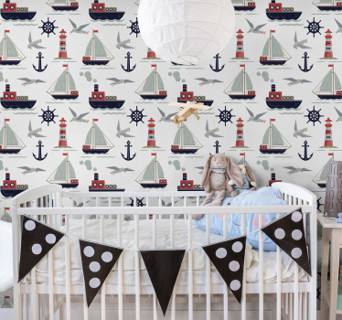 Tapete Baby nautische kinderzimmer - TenStickers