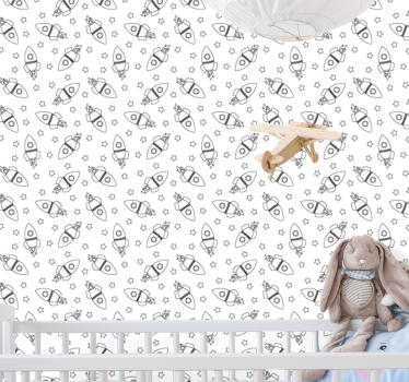Tapete Baby raketenmuster - TenStickers