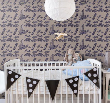Tapete Baby segelboote mit namen - TenStickers