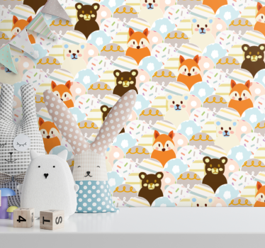Tapete Baby tiergesichter - TenStickers
