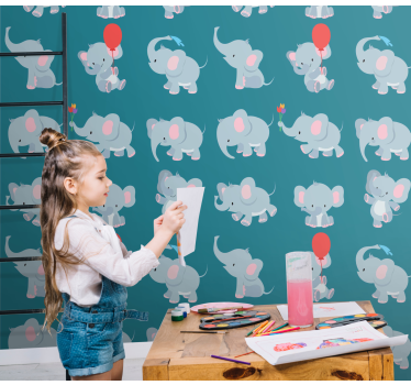 Tapete Baby verspielte elefanten - TenStickers