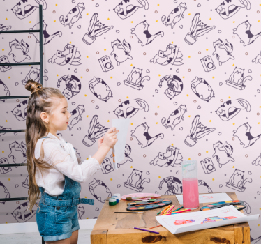 Tapete Baby verspielte strichzeichnungen - TenStickers