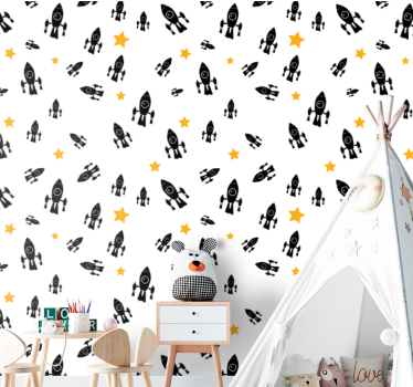 Tapete Baby weltraum-abenteuer-muster - TenStickers