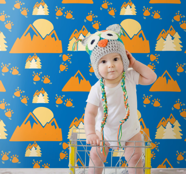 Tapete Baby abenteuer mit dem bergbären - TenStickers