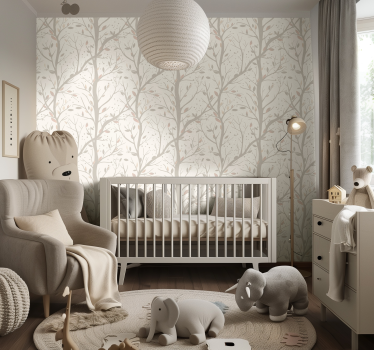 Tapete Baby beige große zweige - TenStickers