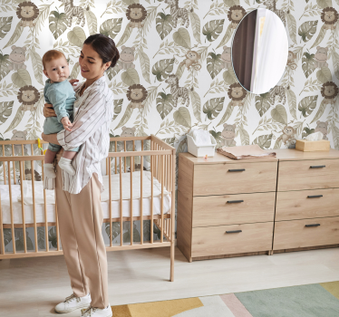 Tapete Baby beiges dschungelmuster - TenStickers
