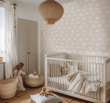 Tapete Baby beiges Wolkenmuster - TenStickers