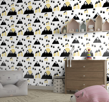 Tapete Baby berge und hundespuren - TenStickers