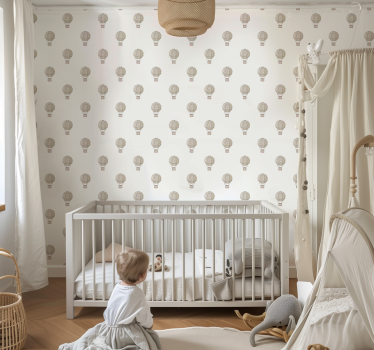 Tapete Baby graue Luftballons - TenStickers