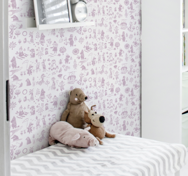 Tapete Baby skurrile kindheitsbilder - TenStickers