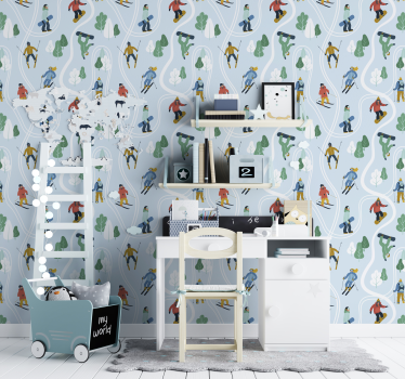 Tapete Baby spielerischer wintersport - TenStickers