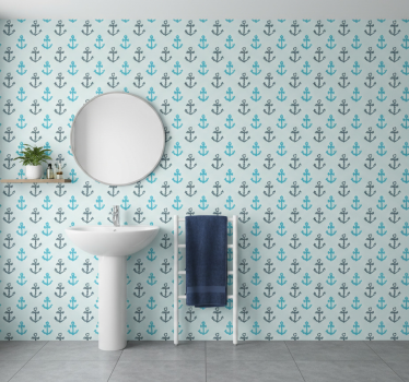 Tapete badezimmer anker muster - TenStickers