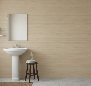Tapete badezimmer aus strukturiertem neutralem stoff - TenStickers