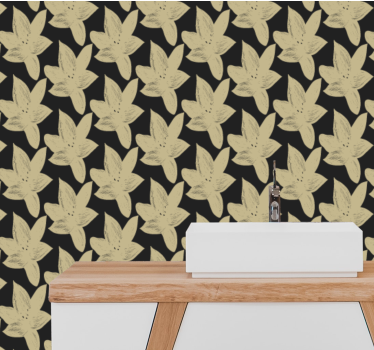 Tapete Badezimmer elegante florale blätter - TenStickers