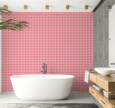 Tapete Badezimmer kariertes bad - TenStickers
