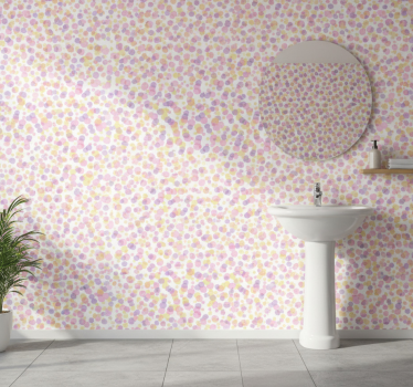 Tapete badezimmer mit pinken blasenmuster - TenStickers