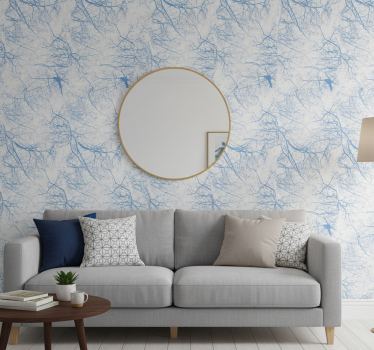 Tapete baum blau - TenStickers