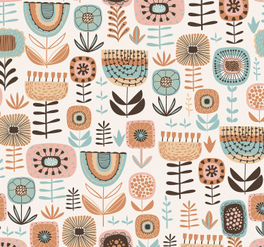 Tapete Schlafzimmer Nordische Wildblumen - TenStickers