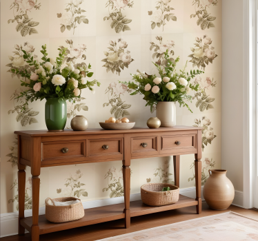 Tapete Eingang blumenfliesen-design - TenStickers