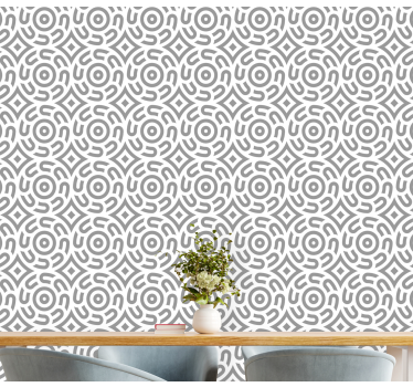 Tapete Esszimmer geometrische spiralen - TenStickers
