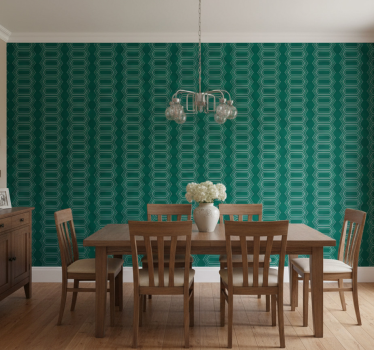 Tapete esszimmer geometrisches grünes kreisdesign - TenStickers