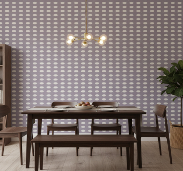 Tapete esszimmer mit geometrischen grauen und lila kreisen - TenStickers