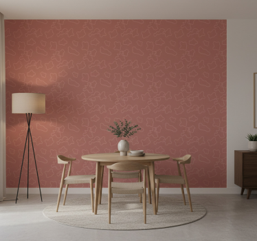 Tapete esszimmer terracotta unregelmäßige kreise - TenStickers