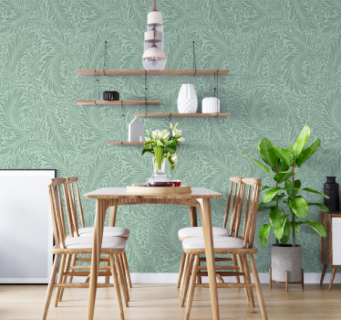 Vintage Muster Tapete mintgrün für Esszimmer - TenStickers