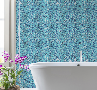 Tapete Badezimmer dreieckiges mosaikmuster - TenStickers