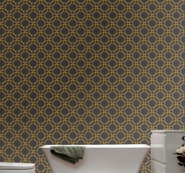 Tapete Badezimmer kreismusterdesign - TenStickers