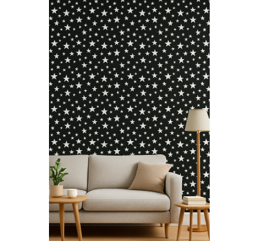 Tapete sternenhimmel in schwarz-weiß-eleganz - TenStickers