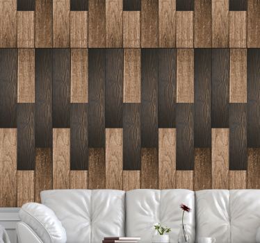 Natur Holz Tapete Wohnzimmer - TenStickers